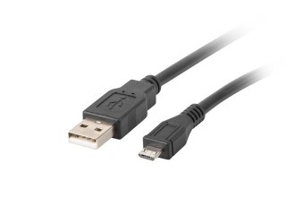 Kabel USB 2.0 micro AM-MBM5P 1M czarny szybki transfer Lanberg