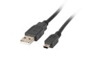 Kabel USB 2.0 mini AM-BM5P 1.8M czarny Lanberg do kamer