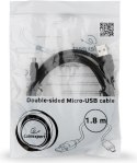 Kabel USB Micro USB 1.8m dwustronny szybki czarny Gembird