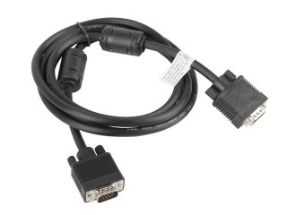 Kabel VGA 1.8m M/M czarny z ferrytowym rdzeniem premium Lanberg