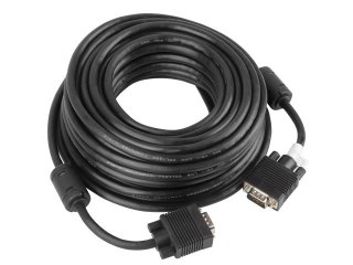 Kabel VGA Ferryt 15M Męski czarny premium z podwójnym ekranowaniem