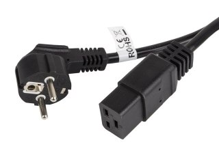 Kabel zasilający Lanberg IEC320 C19 16A VDE 1.8m czarny