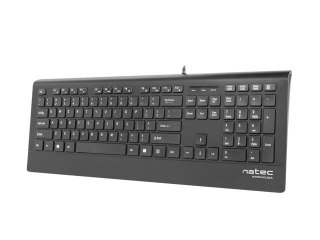 Klawiatura Natec BARRACUDA Slim czarna USB cicha multimedialna