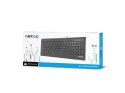 Klawiatura Natec BARRACUDA Slim czarna USB cicha multimedialna