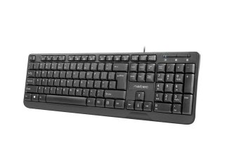 Klawiatura Natec Trout Slim USB czarna 1.8m smukła funkcjonalna