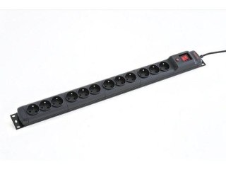 Listwa przeciwprzepięciowa Armac M12 16A Rack 19'' 1.5m czarna 12 gniazd