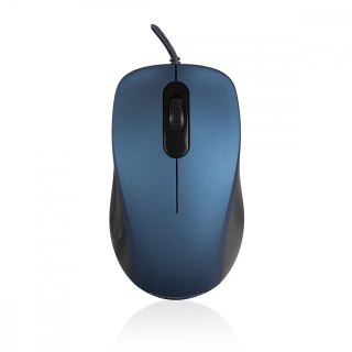 Mysz optyczna MODECOM MC-M10S SILENT niebieska przewodowa ergonomiczna