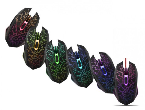 Myszka przewodowa Esperanza 6D optyczna gamingowa USB Lightning