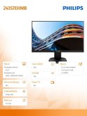 Monitor Philips 243S7EHMB IPS 23.8 FHD z Pivot i głośnikami