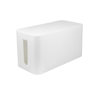 Organizer kabli LogiLink Cable Box biały plastikowy z otworami
