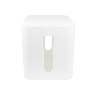 Organizer kabli LogiLink Cable Box biały plastikowy z otworami