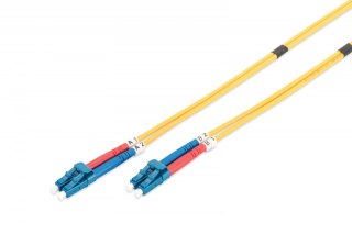 Kabel światłowodowy Digitus Patchcord FO SM 09/125 LC-LC duplex 1m żółty