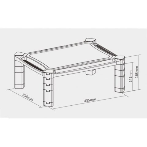 Podstawka pod monitor Techly do 32 cali regulowana czarna ergonomiczna