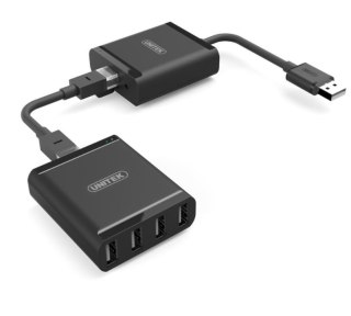 Przedłużacz USB 2.0 over IP Unitek 4xUSB 60m czarny