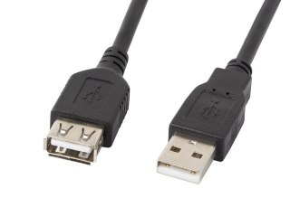 Przedłużacz USB 2.0 AM-AF 1.8m czarny wysokiej jakości kabel komputerowy