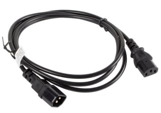 Przedłużacz kabla zasilającego Lanberg IEC 320 C13 C14 1.8m czarny