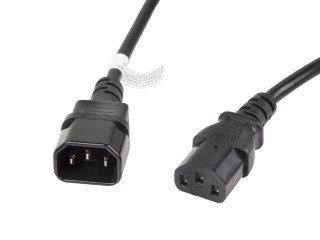 Przedłużacz kabla zasilającego IEC 320 C13 C14 3M czarny VDE