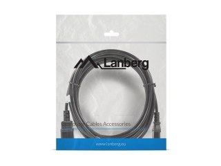 Przedłużacz IEC 320 C13 C14 VDE 5M czarny zasilający do PC