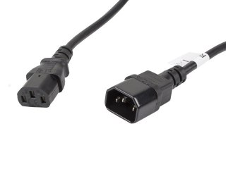 Przedłużacz IEC 320 C13 C14 VDE 5M czarny zasilający do PC