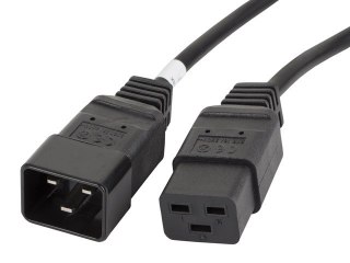 Przedłużacz IEC 320 C19 C20 1.8M VDE czarny do zasilania PC i serwerów