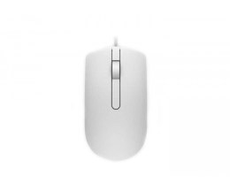 Mysz optyczna Dell MS116 biała przewodowa USB z 1000 DPI