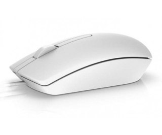 Mysz optyczna Dell MS116 biała przewodowa USB z 1000 DPI