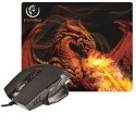 Zestaw gamingowy Rebeltec RED DRAGON mysz podkładka 2400DPI LED