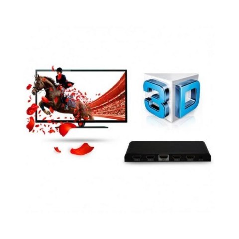 Rozdzielacz Techly AV HDMI 2.0 1/4 Ultra HD 4Kx2K 3D