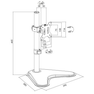 Stojak do monitora LogiLink BP0044 VESA 13-32 cale maks 8 kg
