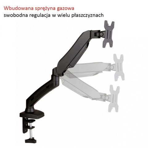 Uchwyt biurkowy ART sprężyna gazowa do monitora 13-27 czarny
