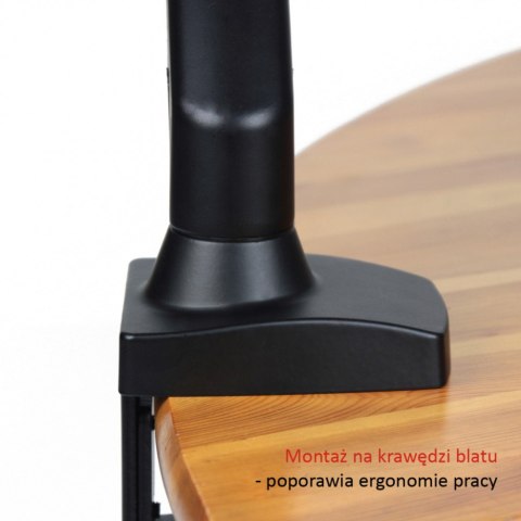 Uchwyt biurkowy ART sprężyna gazowa do monitora 13-27 czarny