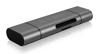 Czytnik kart IcyBox IB-CR200-C USB 3.0 grafitowy OTG microSD SD SDHC