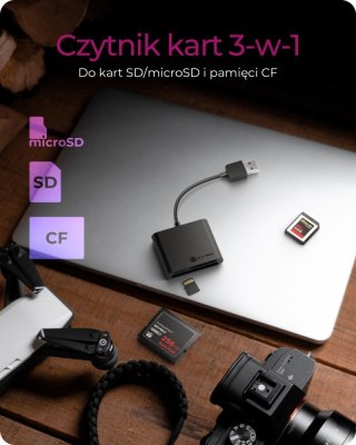 Czytnik kart IcyBox IB-CR301-U3 USB 3.0 szybki CF SD microSD