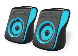 Głośniki Esperanza FLAMENCO 2.0 USB czarno-niebieskie stereofoniczne