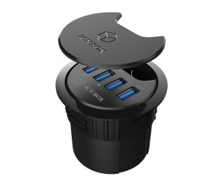 HUB IcyBox IB-HUB1403 biurkowy 60mm z 4 portami USB 3.0