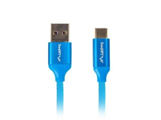 Kabel Lanberg Premium USB CM - AM 2.0 1m niebieski 5A pełna miedź
