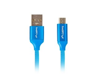 Kabel Lanberg USB micro BM AM 2.0 1.8m niebieski QC 3.0