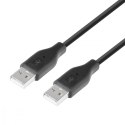 Kabel USB AM-AM 1.8m czarny do komputera USB 2.0
