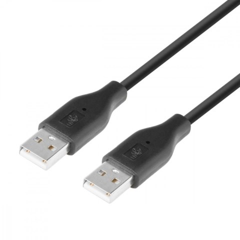 Kabel USB AM-AM 1.8m czarny do komputera USB 2.0