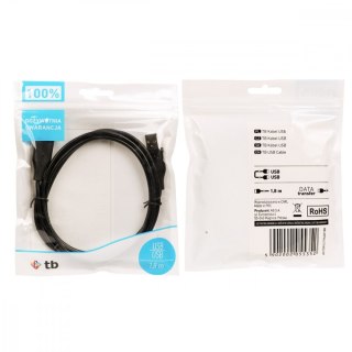 Kabel USB AM-AM 1.8m czarny do komputera USB 2.0