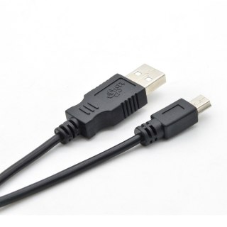 Kabel USB Mini USB 1.8m czarny do sprzętu komputerowego z dożywotnią gwarancją