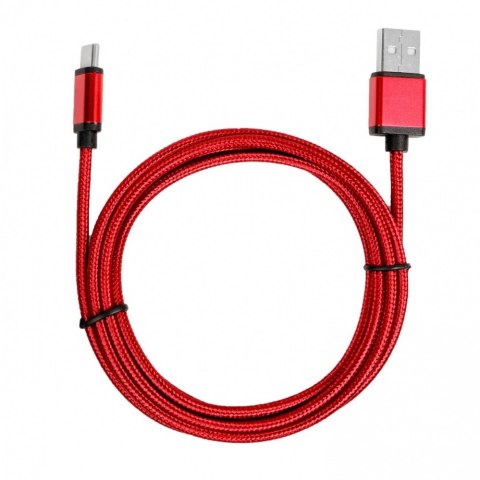 Kabel USB USB C 1.5m rubinowy szybkie ładowanie do smartfona
