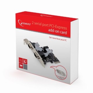 Karta PCI Express Gembird 2 porty RS232 szybki transfer 2MBps