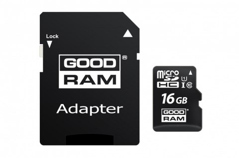 Karta microSDHC GOODRAM 16GB CL10 z adapterem
