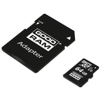 Karta pamięci GOODRAM microSD 64GB CL10 UHS I z adapterem