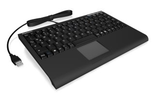 Klawiatura KEYSONIC ACK-540U+ mini z touchpadem USB czarna