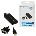 Konwerter LogiLink VGA do HDMI z audio czarny adapter wideo