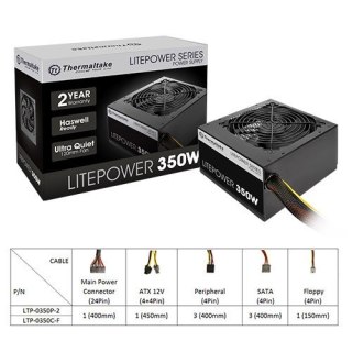 Zasilacz Thermaltake Litepower II Black 350W aktywne PFC 120mm