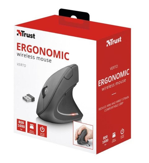 Mysz bezprzewodowa Trust Verto ergonomiczna z DPI 1600