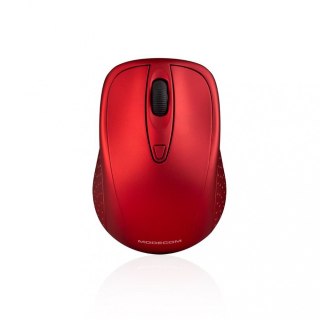 Mysz optyczna bezprzewodowa MODECOM WM4.1 czerwona ergonomiczna do biura